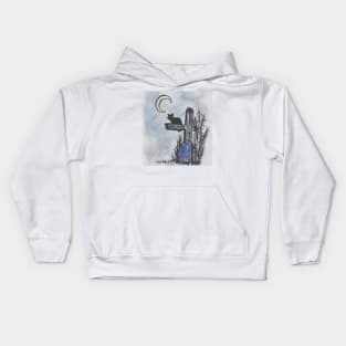 Cat in a Cemetery Kids Hoodie